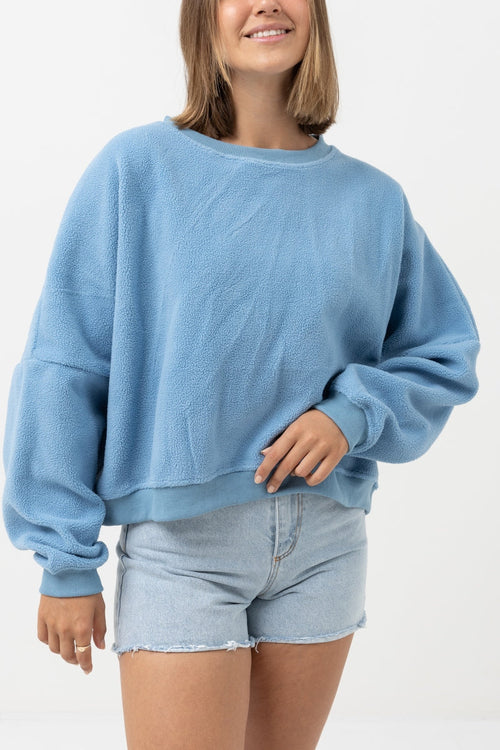Rhythm - Pull Stacked Slouch Fleece - Caramel - Femme