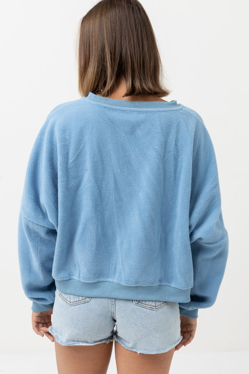 Rhythm - Pull Stacked Slouch Fleece - Caramel - Femme