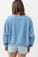 Rhythm - Pull Stacked Slouch Fleece - Caramel - Femme