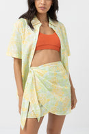 Rhythm - Chemise Manches Courtes Magnolia Floral - Fougère - Femme