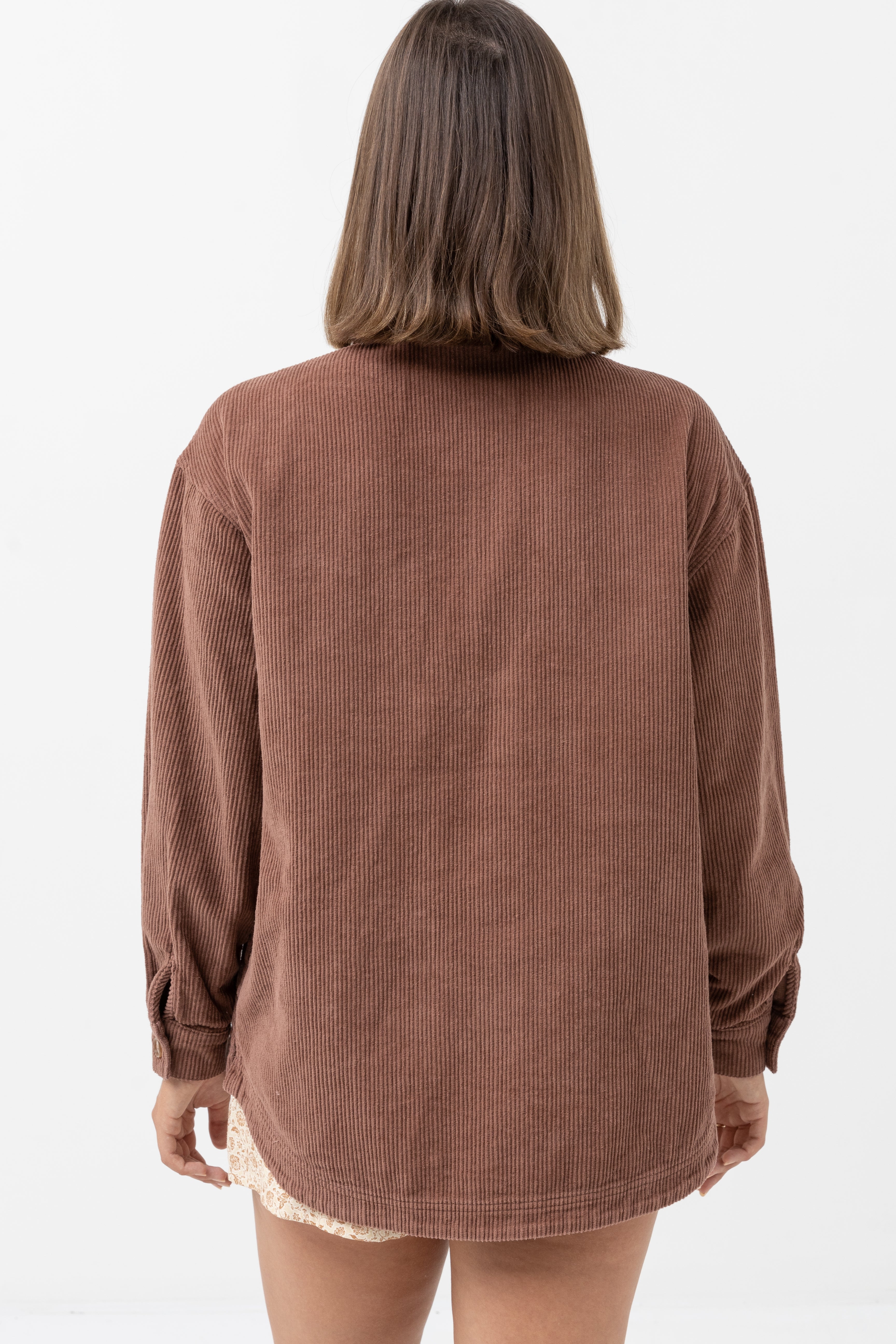 Chaqueta Corduroy Oversized - Chocolate - Mujer