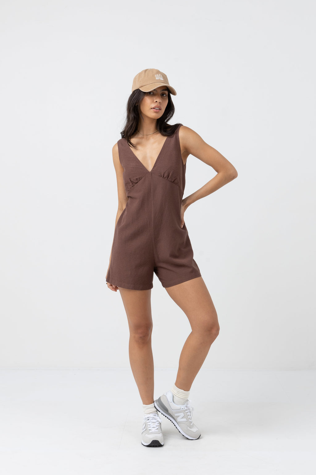 Rhythm - Mono Mindy Romper - Chocolate - Mujer