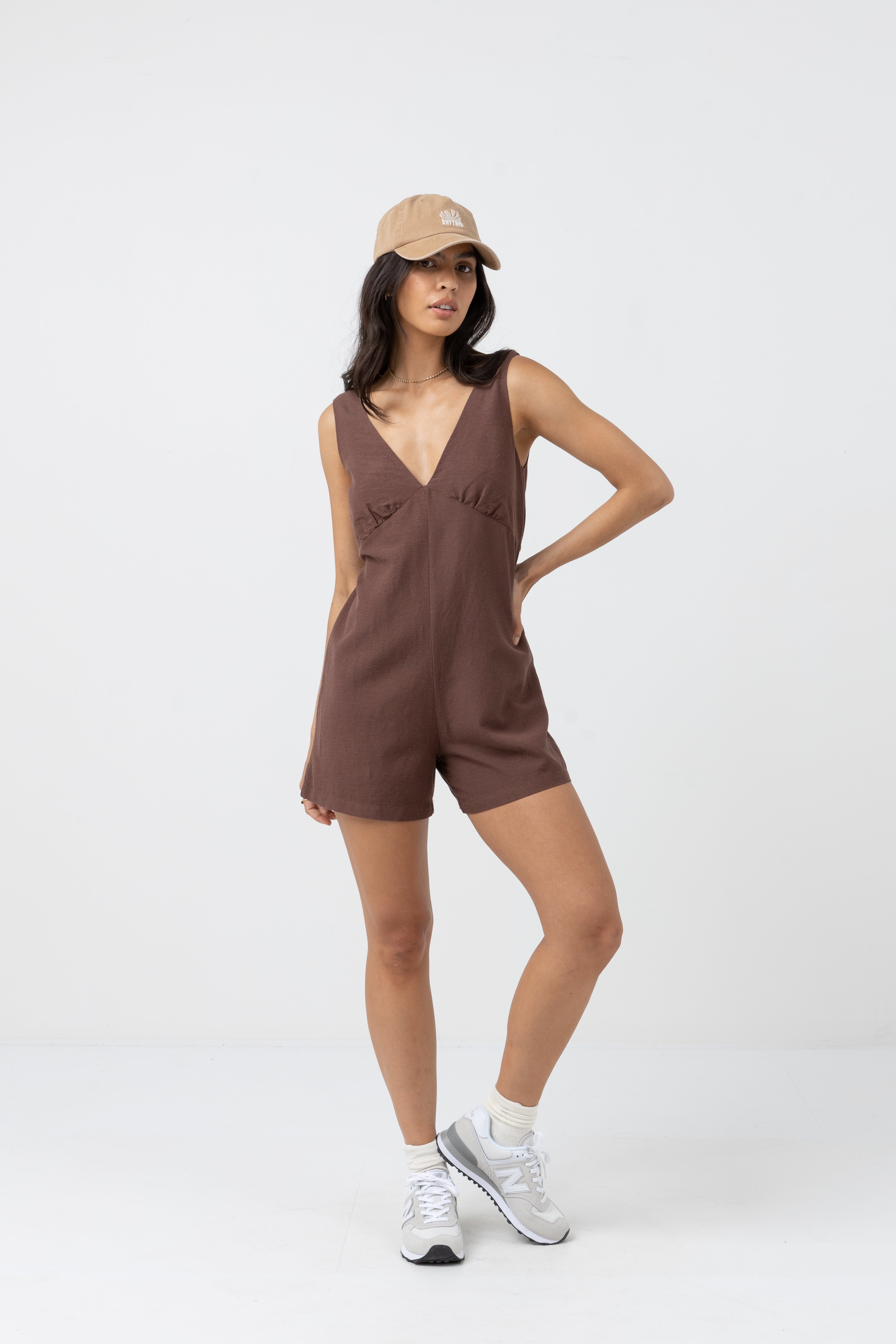 Rhythm - Mono Mindy Romper - Chocolate - Mujer