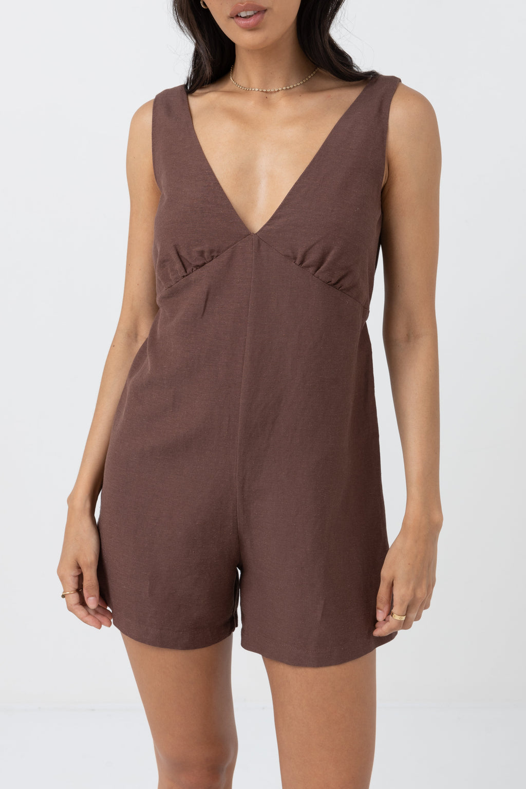 Rhythm - Mono Mindy Romper - Chocolate - Mujer