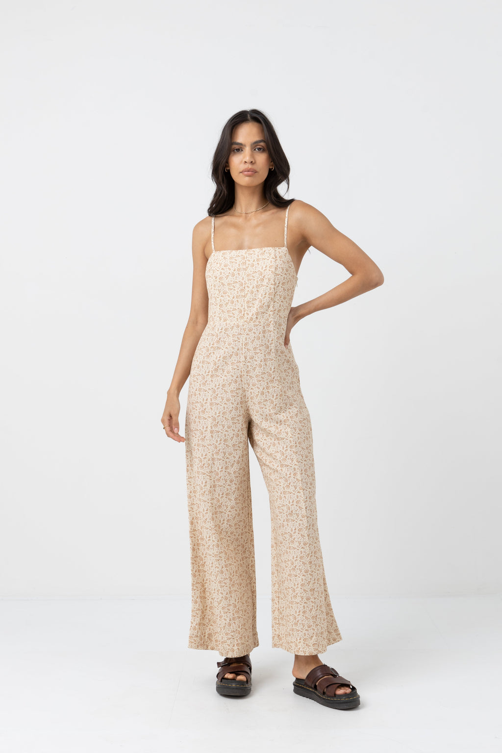 Rhythm - Combinaison Nazare Paisley Wide Leg - Clay - Femme