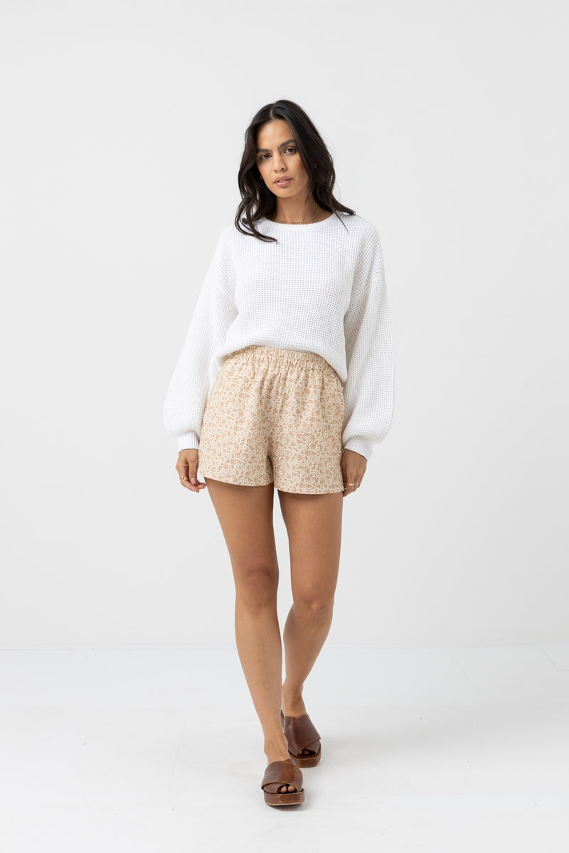 Rhythm - Maille Leyton Knit Jumper - White - Femme