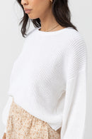 Rhythm - Maille Leyton Knit Jumper - White - Femme