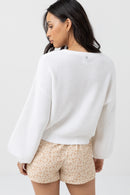 Rhythm - Maille Leyton Knit Jumper - White - Femme