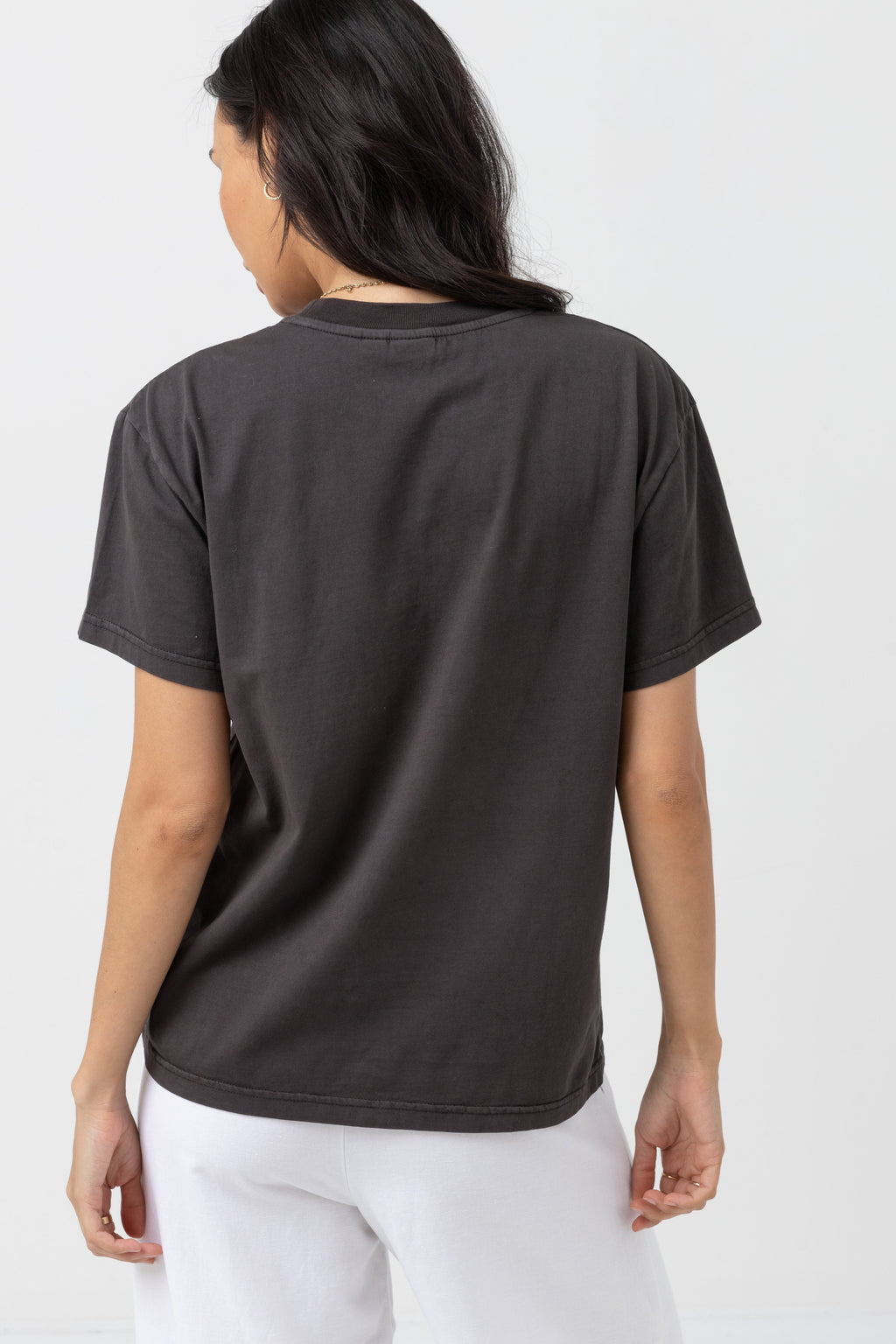 Camiseta Stacked Band - Vintage Negro - Mujer