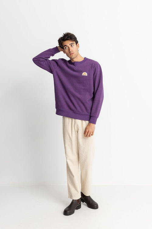Sweat Heavyweight Fleece Crew - Plum - Homme