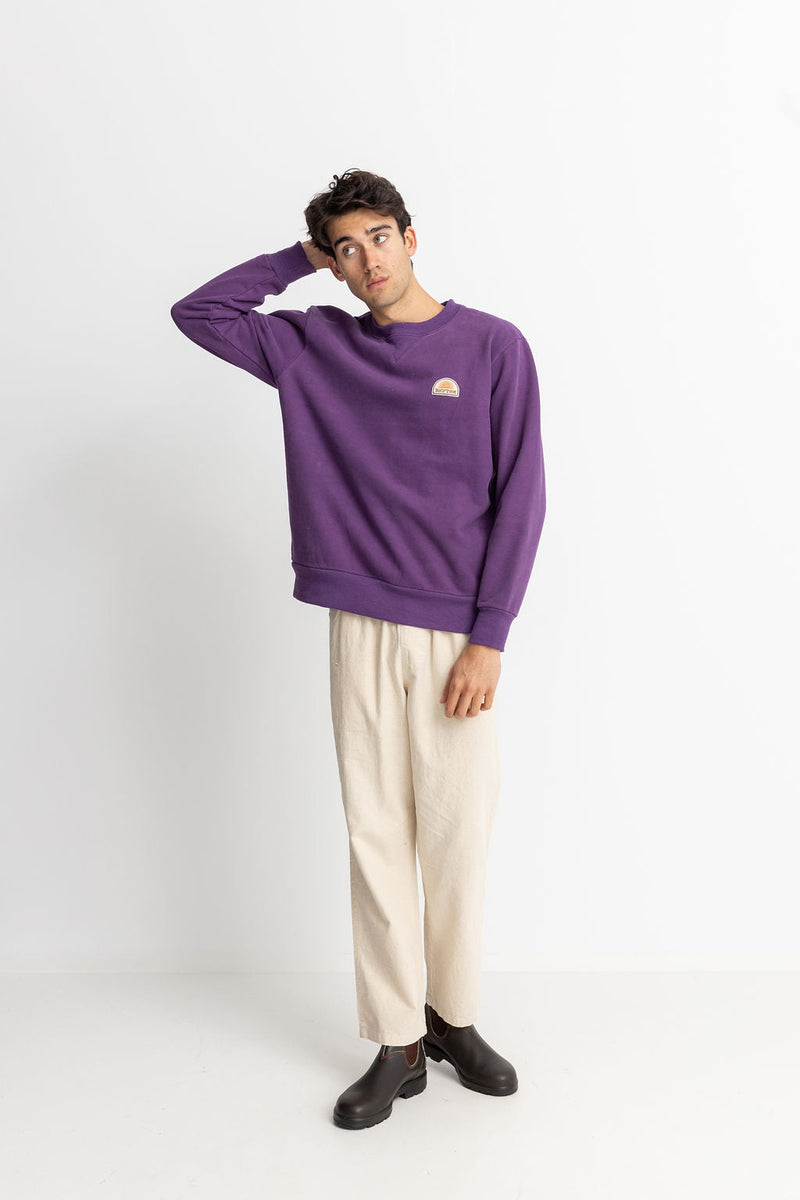 Sweat Heavyweight Fleece Crew - Plum - Homme