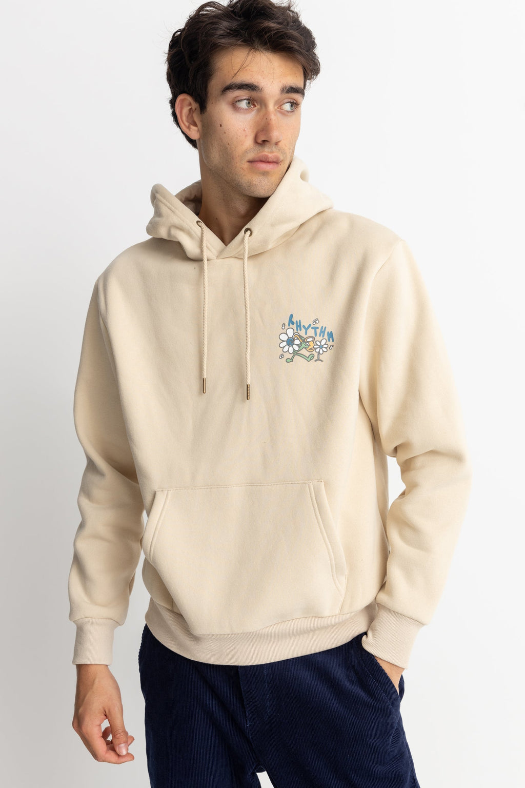 Sweat Natural Harmony Fleece Hood - Sand - Homme