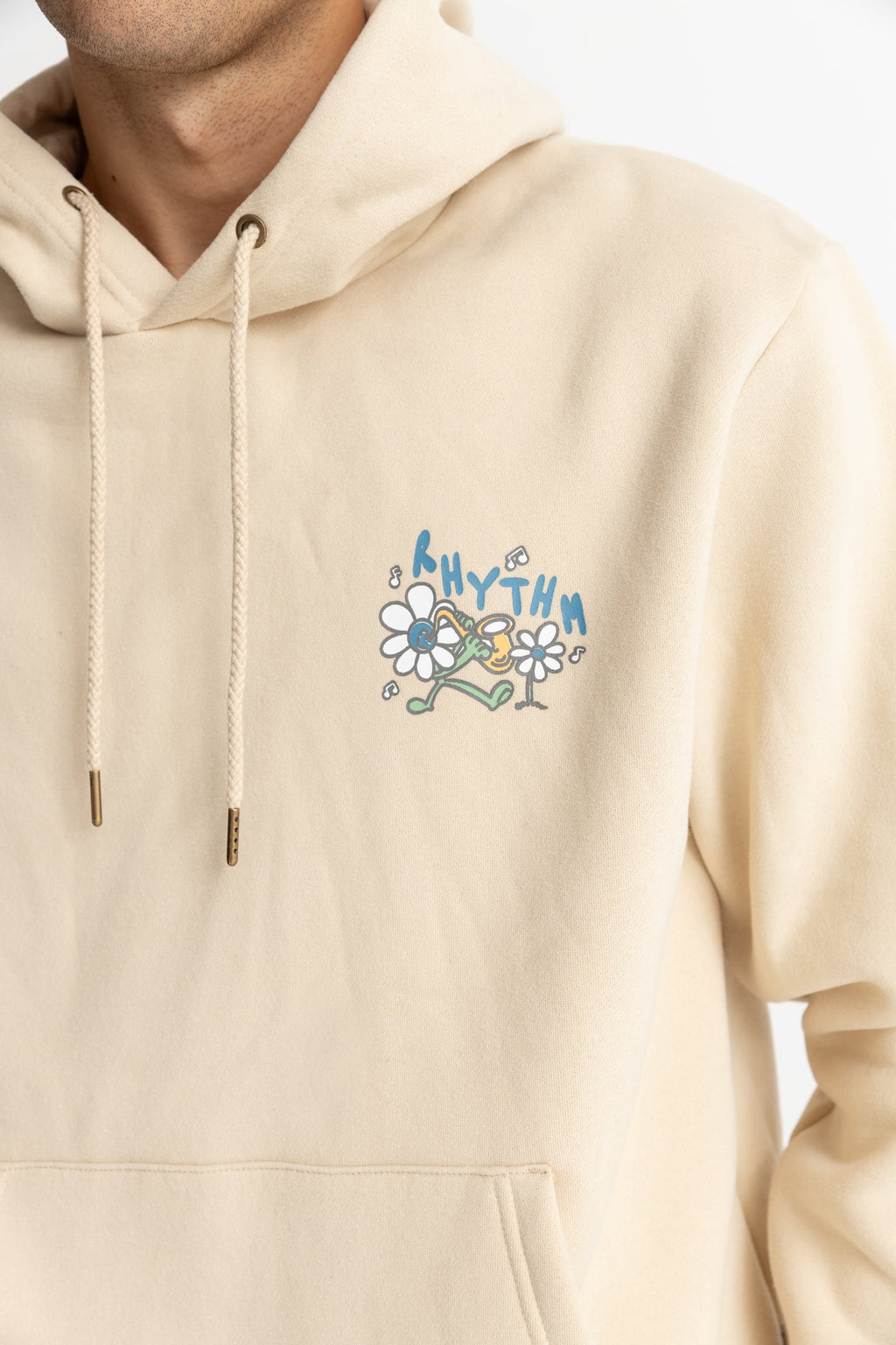 Sweat Natural Harmony Fleece Hood - Sand - Homme