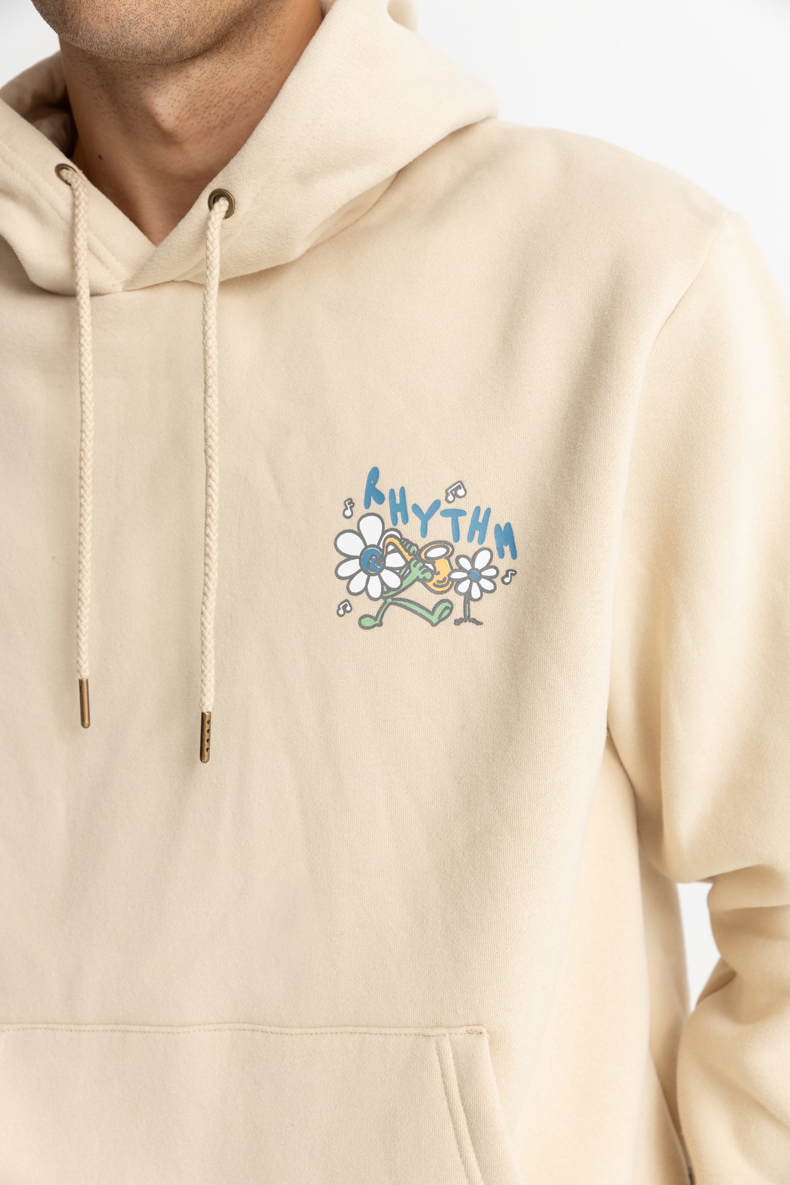 Sweat Natural Harmony Fleece Hood - Sand - Homme