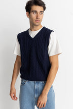Pull Mohair Pull Vest - Navy - Homme