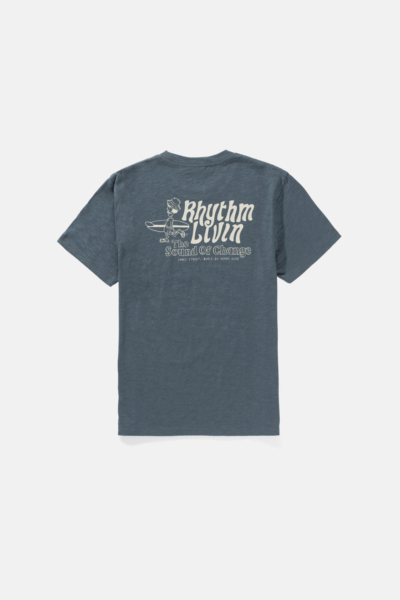 T-Shirt Livin Slub Ss - Slate - Homme