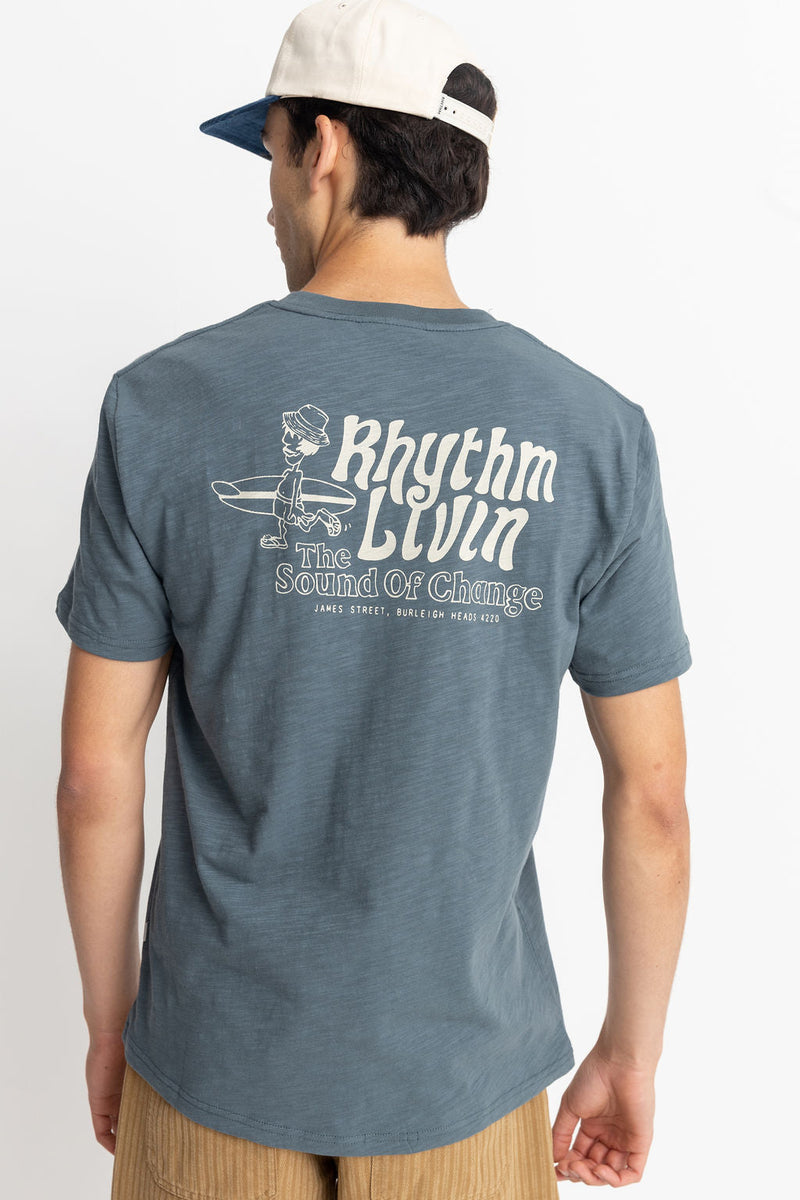 T-Shirt Livin Slub Ss - Slate - Homme