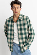 Plaid Ls Flannel Shirt - Green - Men