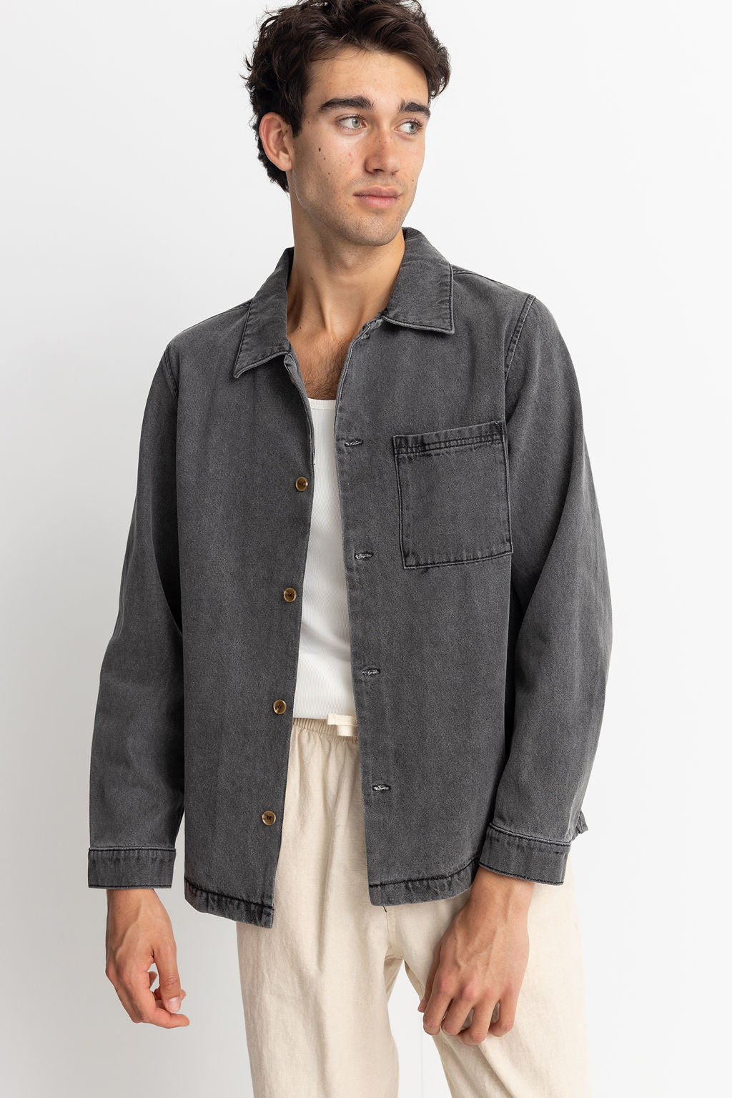 Chemise Denim Ls - Vintage Black - Homme