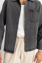 Chemise Denim Ls - Vintage Black - Homme