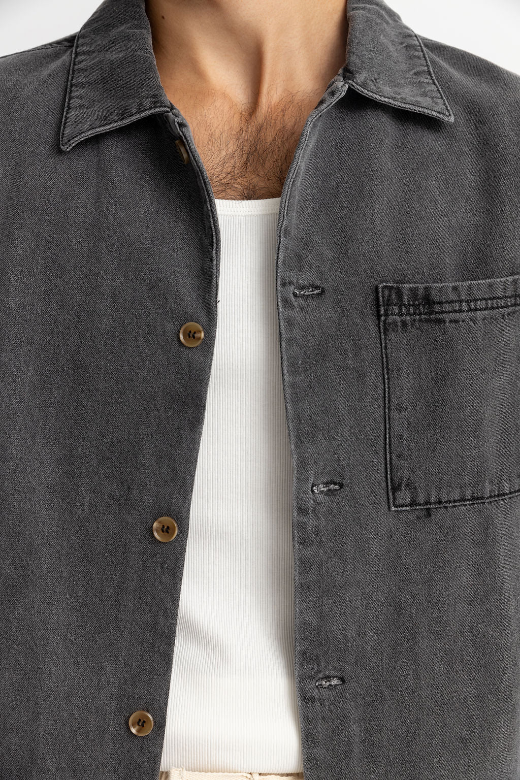 Chemise Denim Ls - Vintage Black - Homme