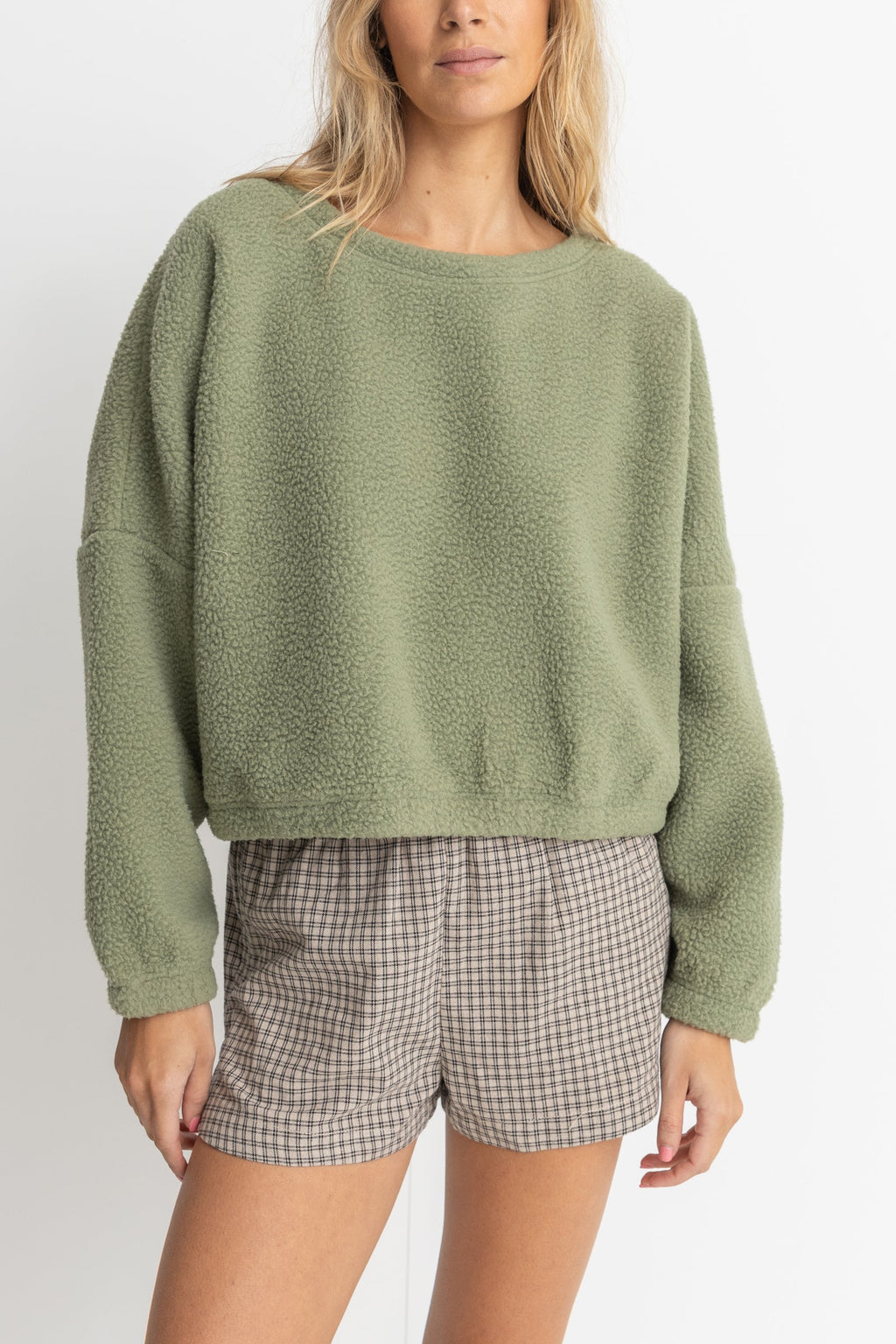 Sweat Jyoti Reverse Fleece - Sage - Femme