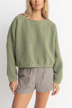 Sweat Jyoti Reverse Fleece - Sage - Femme