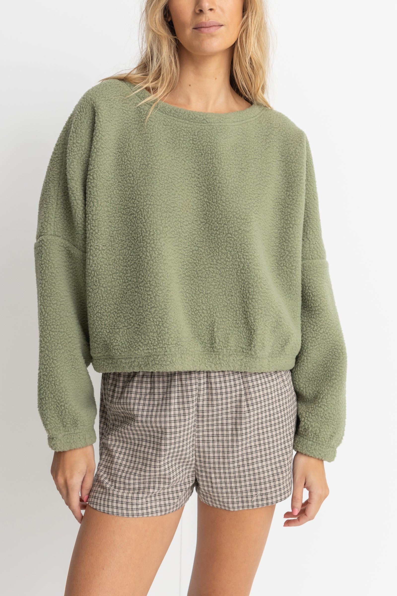Sweat Jyoti Reverse Fleece - Sage - Femme