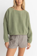 Sweat Jyoti Reverse Fleece - Sage - Femme
