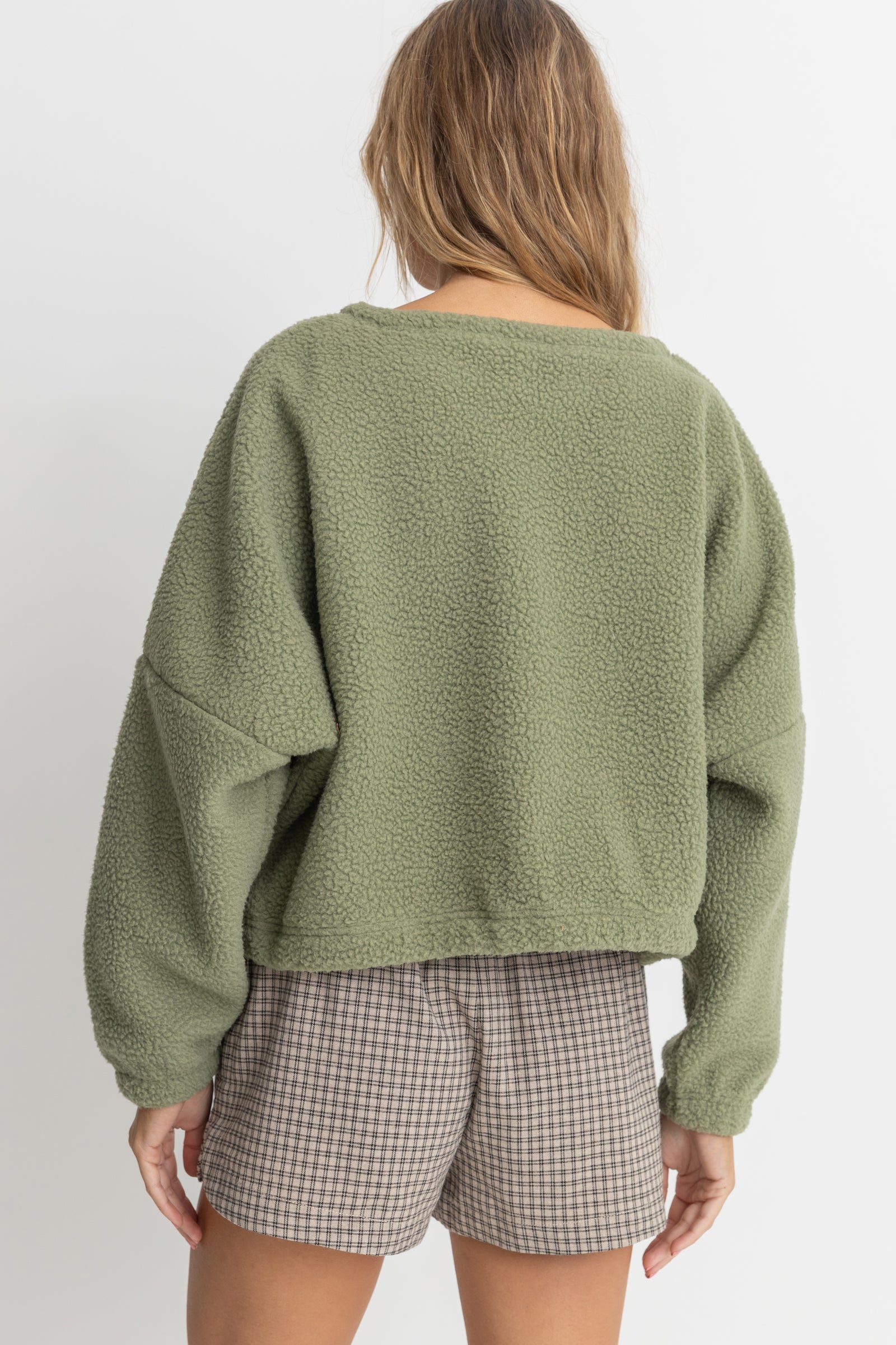 Sweat Jyoti Reverse Fleece - Sage - Femme