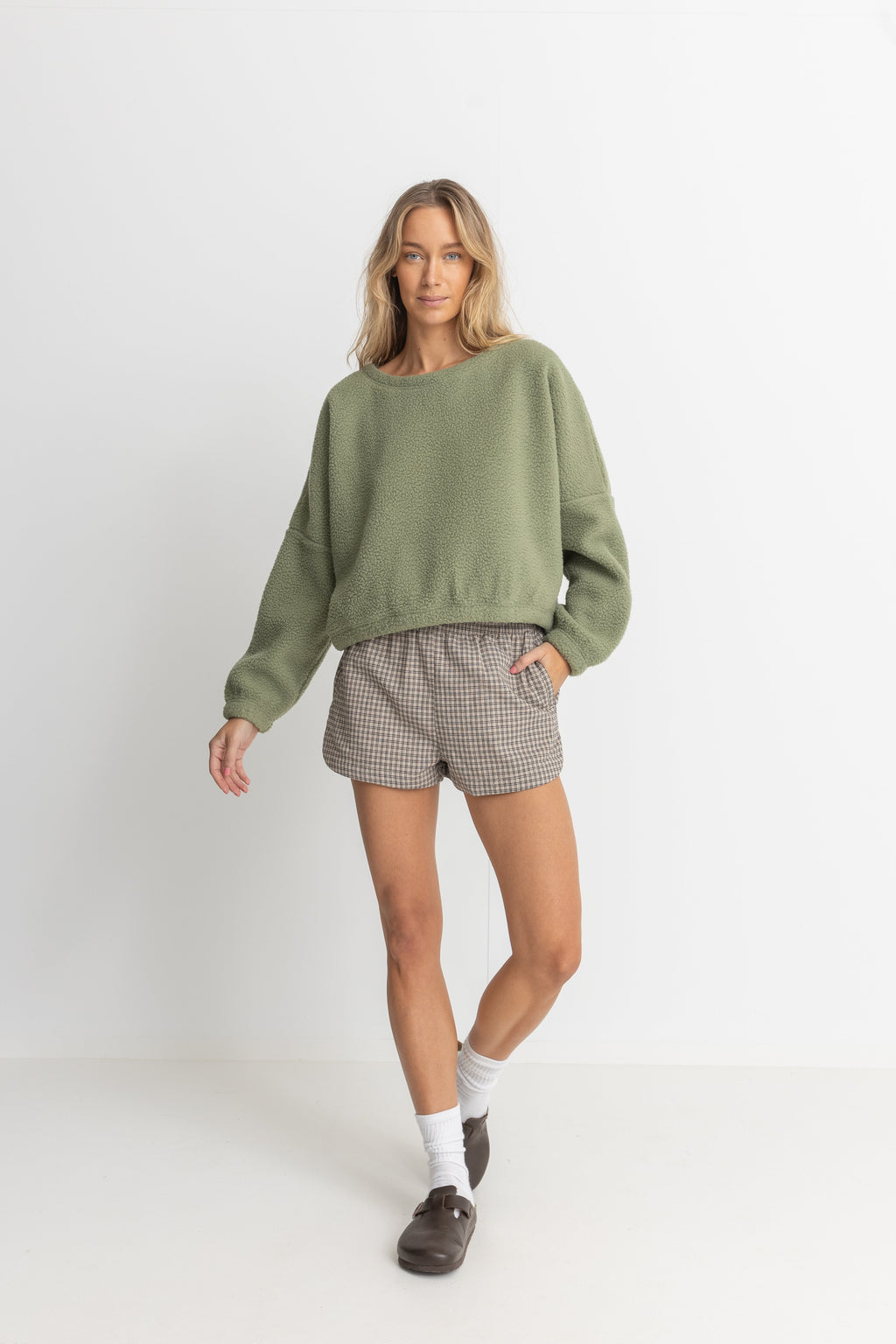 Sweat Jyoti Reverse Fleece - Sage - Femme