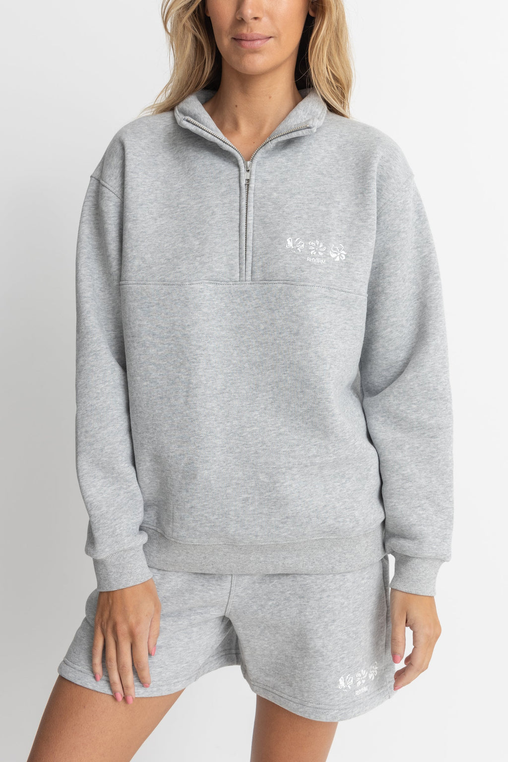 Pacifica 1/4 Zip Fleece Sweatshirt - Grey - Women