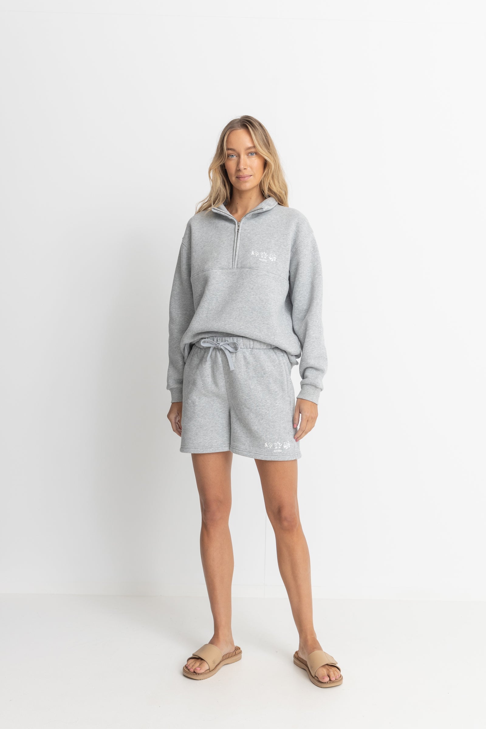 Pacifica 1/4 Zip Fleece Sweatshirt - Grey - Women