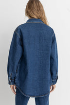 Veste Oversized Denim - Dark Wash - Femme