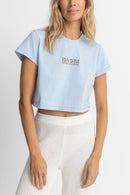 T-Shirt Sound Of Change Vintage Crop Crew - Sky - Femme