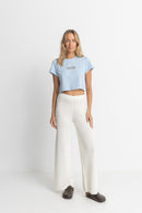 T-Shirt Sound Of Change Vintage Crop Crew - Sky - Femme