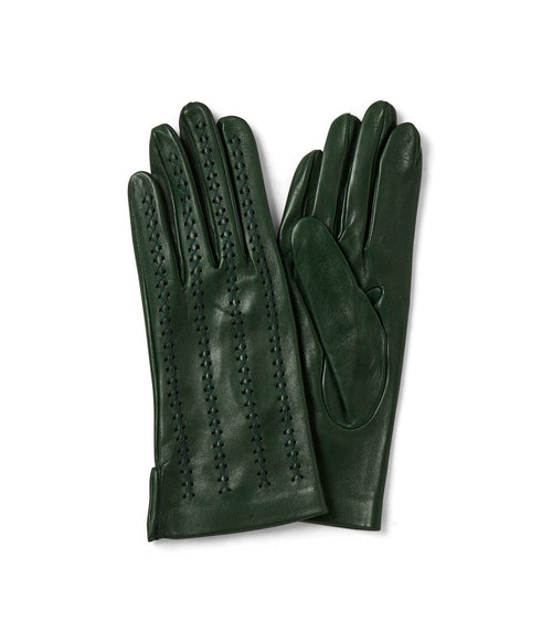 Gants Femme En Cuir À Lacets - Vert