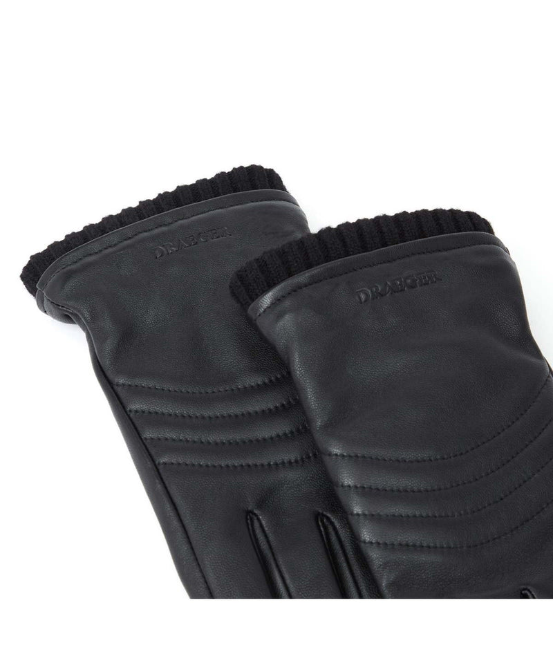 Gants Homme Surpiqués - 100% Cuir - Noir