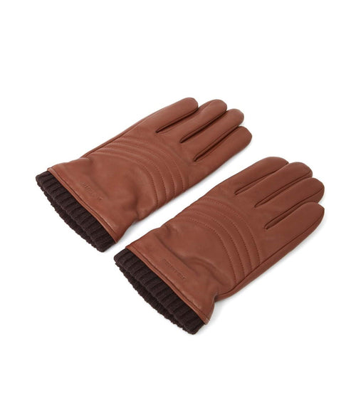 Gants Homme Surpiqués - 100% Cuir - Camel