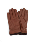 Gants Homme Surpiqués - 100% Cuir - Camel