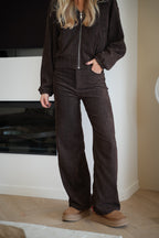 Pantalon Droit Naolan - Chocolat