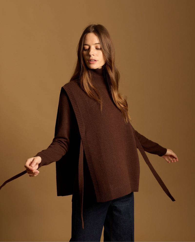 Pull Charlie 100% Cachemire - Chocolat - Femme