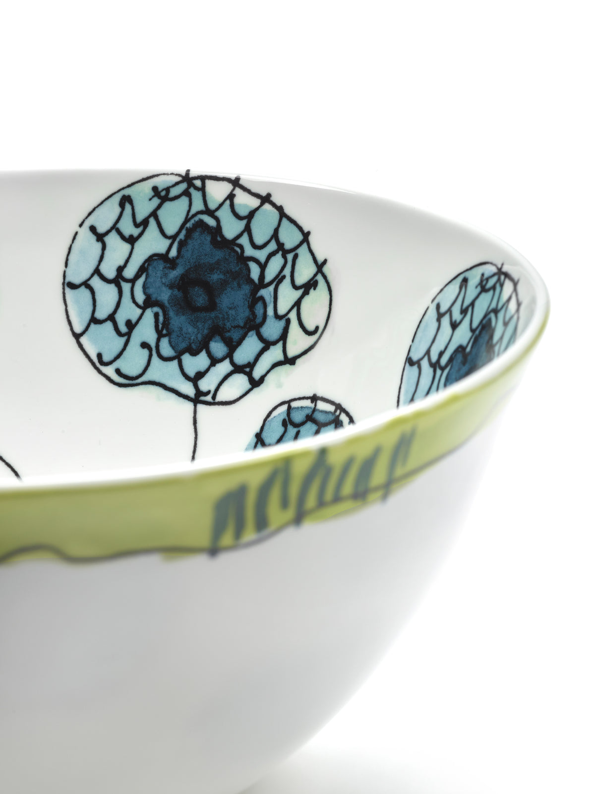 Midnight Flowers - Lot De 2 Bols - M - Porcelaine Bone China - Anemone Vaniglia