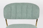 Jolien - Bar & Counter Stool - Fabric - Gold/Light Green