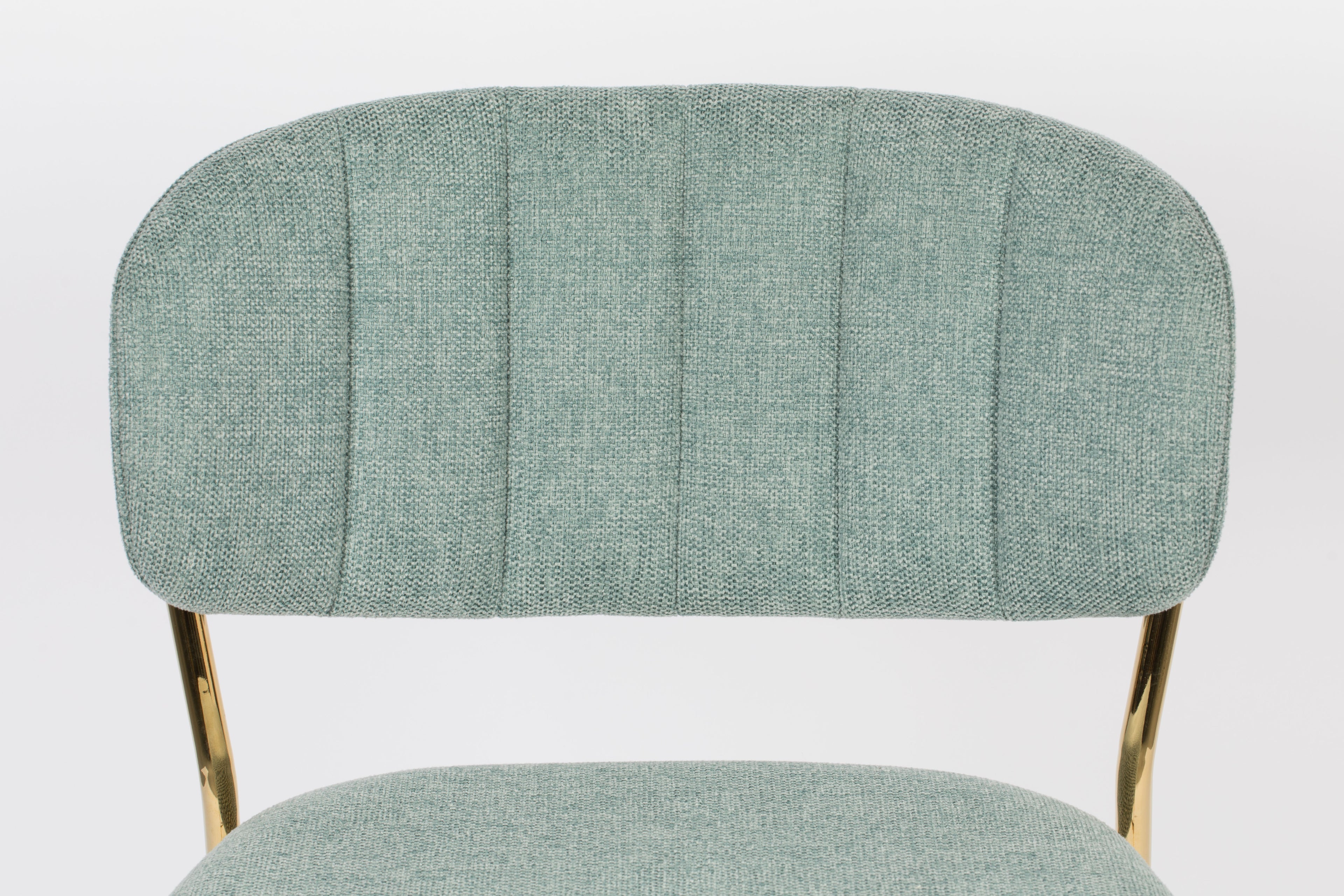 Jolien - Bar & Counter Stool - Fabric - Gold/Light Green