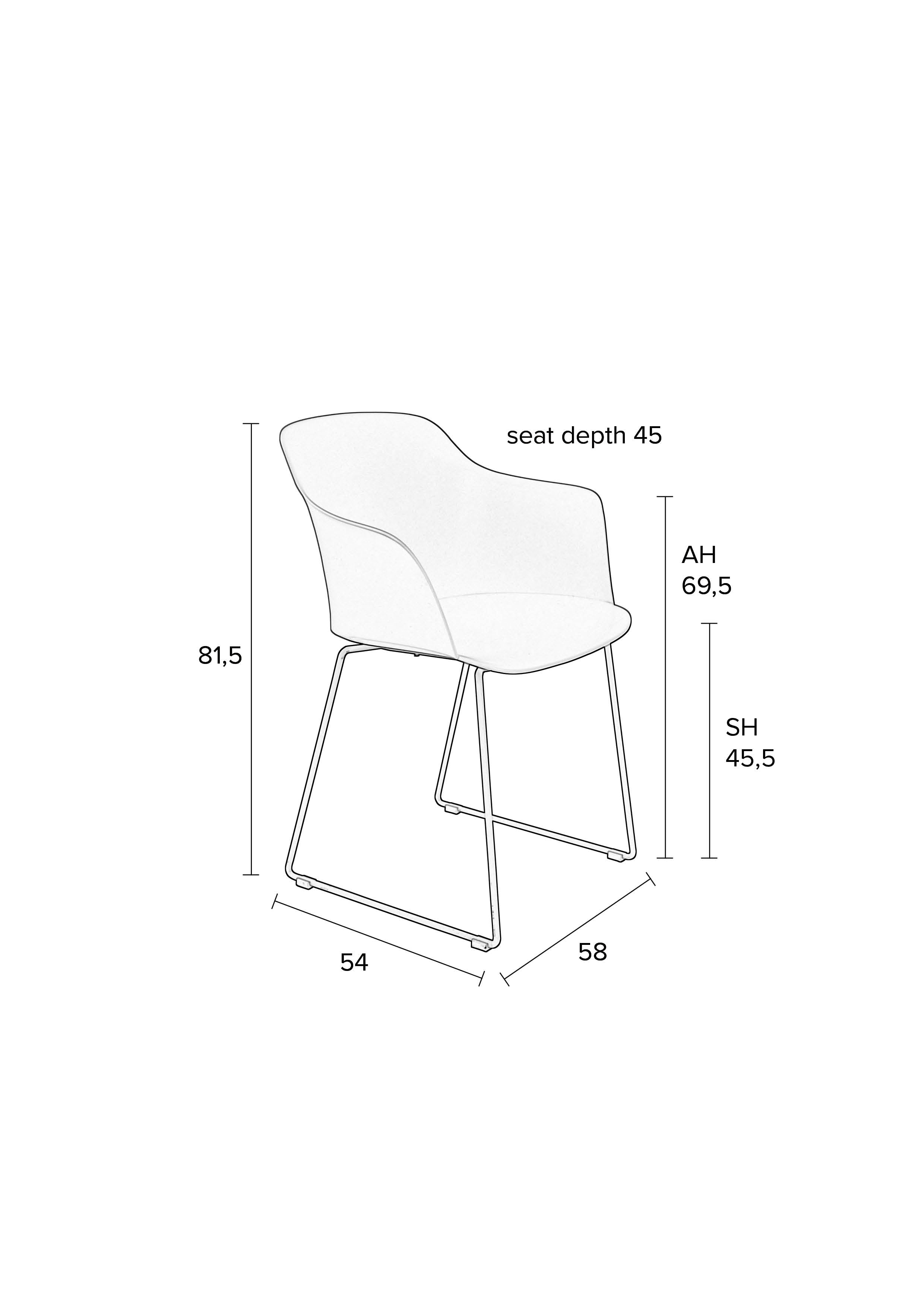 Tango - Dining Room Armchair - Polypropylene Plastic - Gray