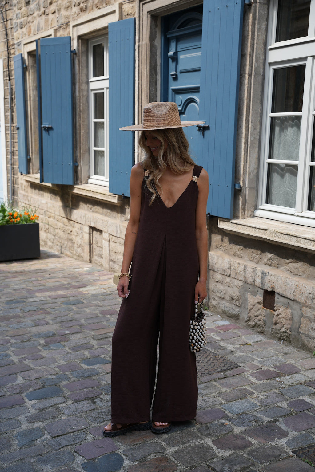 Combinaison Pantalon Karen - Chocolat