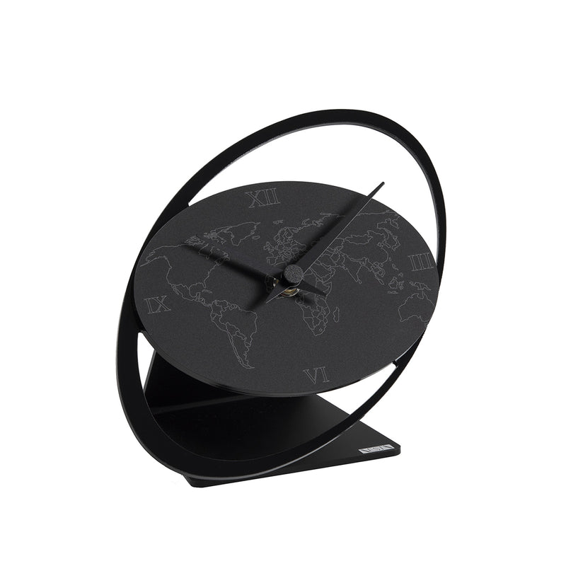Global Thinking - Horloge de Table - Noir