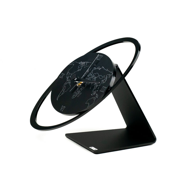 Global Thinking - Horloge de Table - Noir