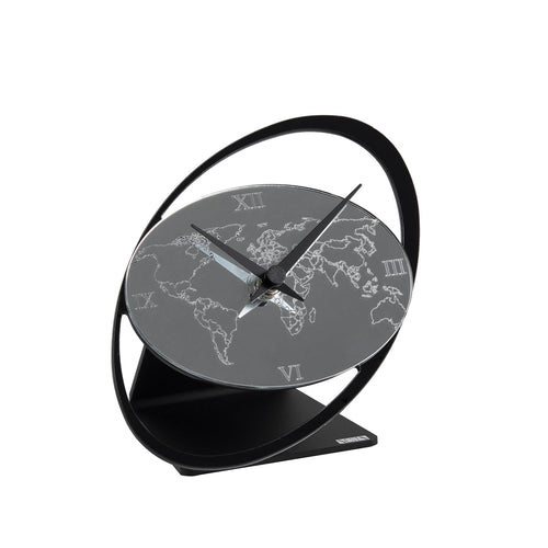 Global Thinking - Horloge de Table - Gris